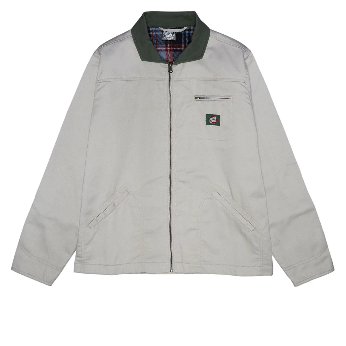 Santa Cruz Womens Twill Maverick Chore Coat Jacket - Bone