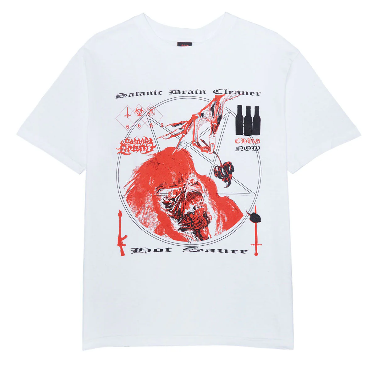 Satan's Drano Tweaker Eddie T-Shirt - White