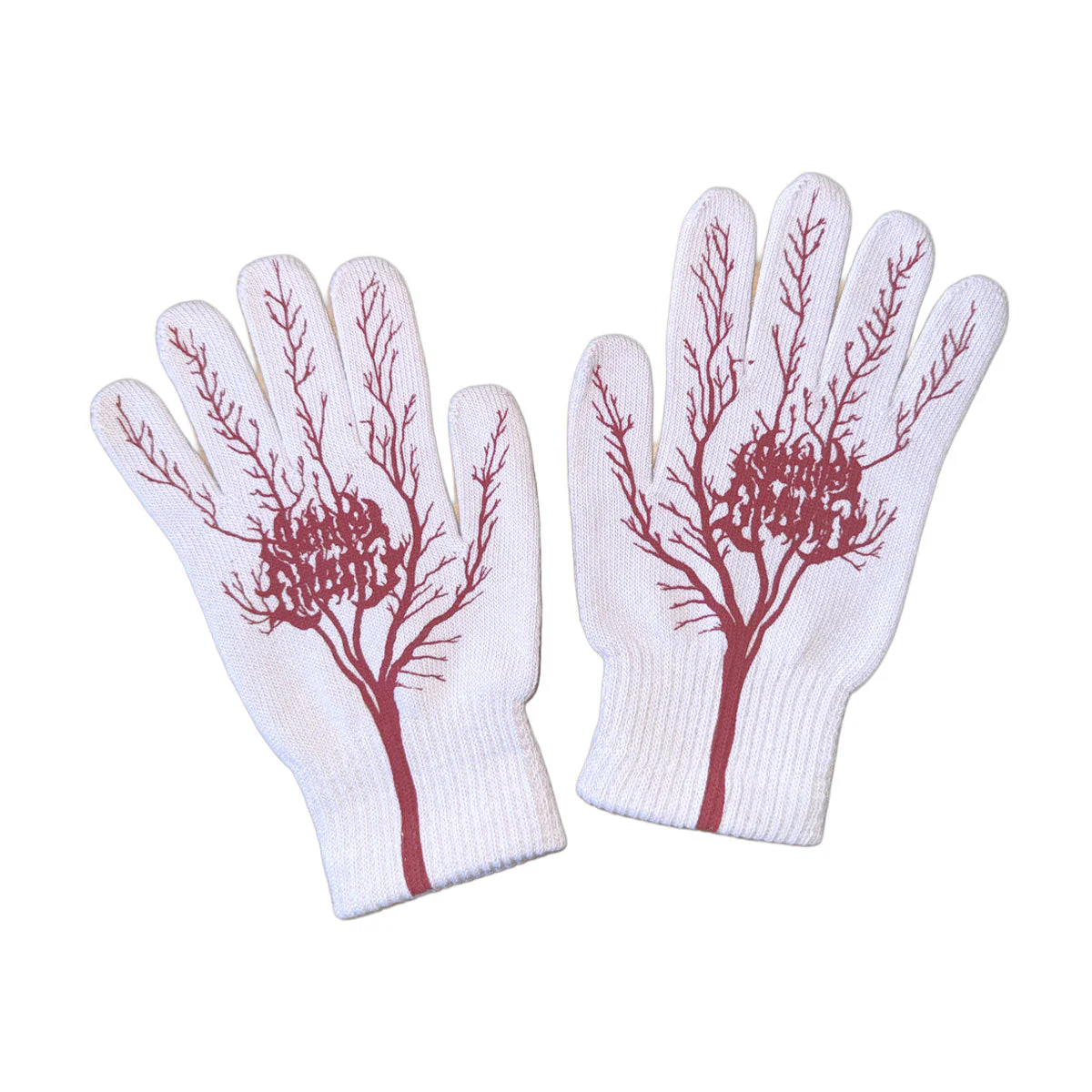 Satan's Drano Vein Gloves - White/Red