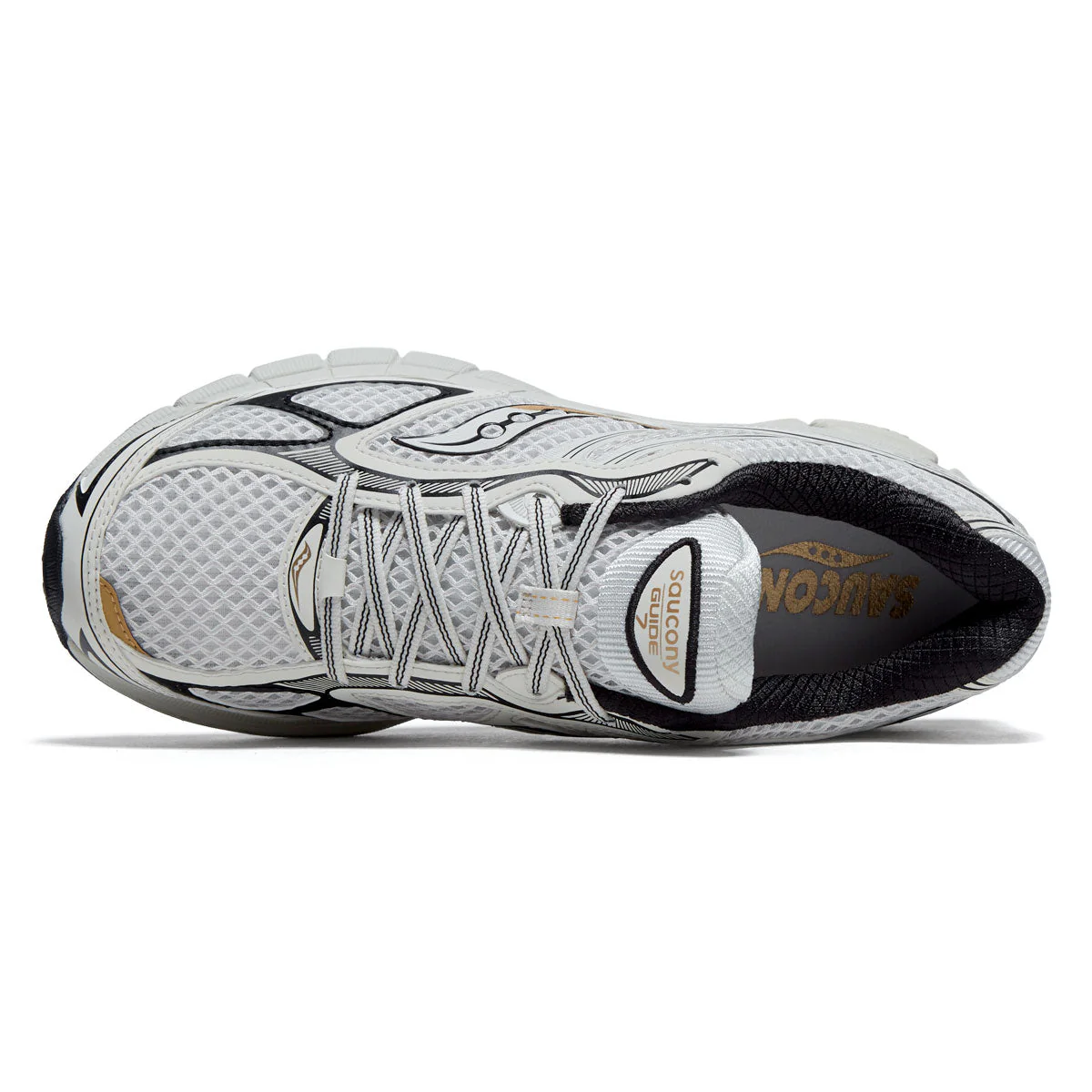 Saucony Progrid Guide 7 Shoes - Onyx/Gold - Image 3