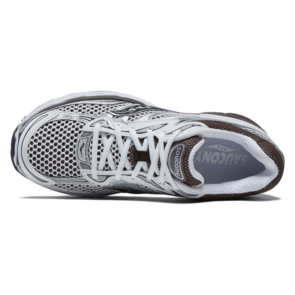 Saucony Progrid Omni 9 Shoes - White/Brown - Image 3
