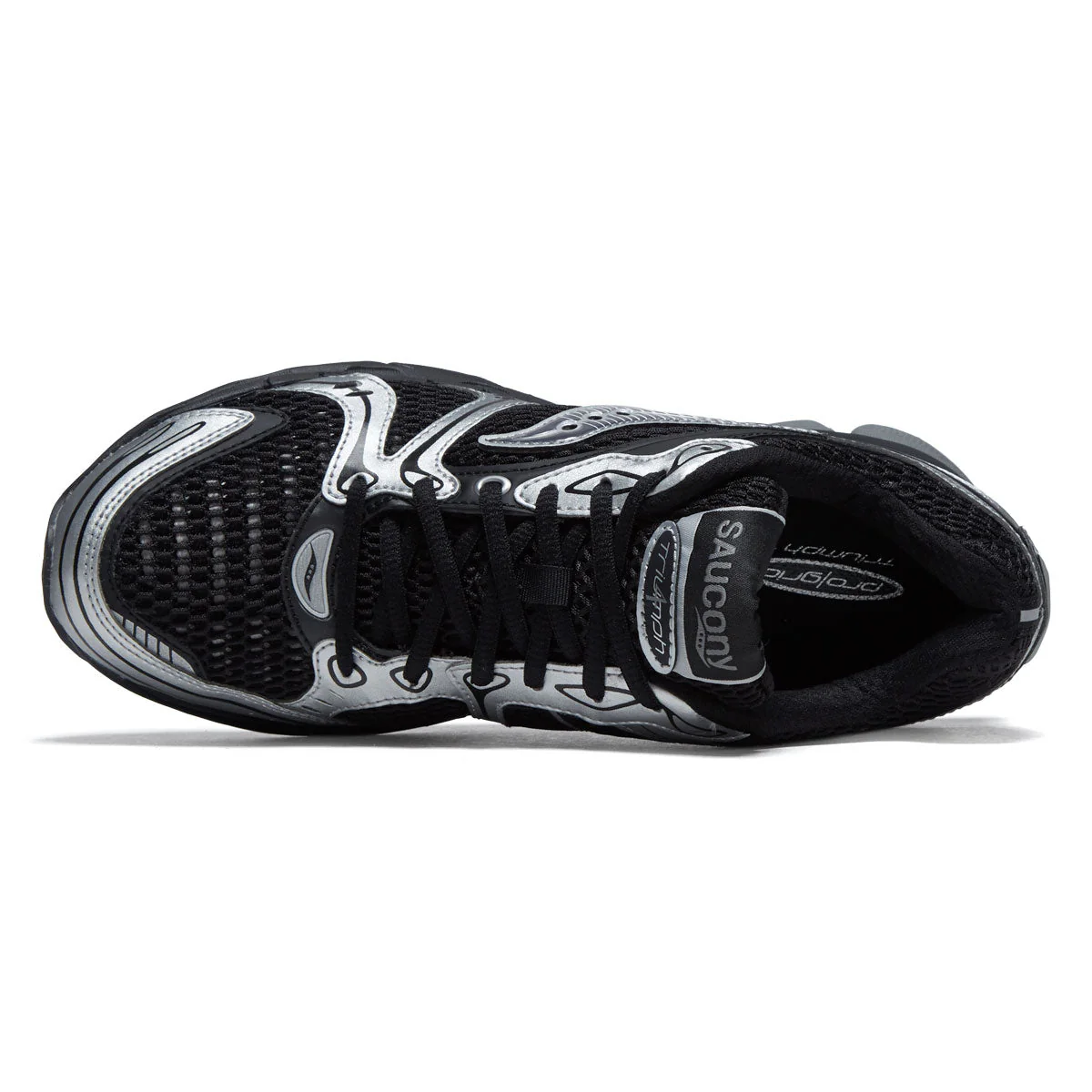 Saucony Progrid Triumph 4 Shoes - Black/Silver II - Image 3