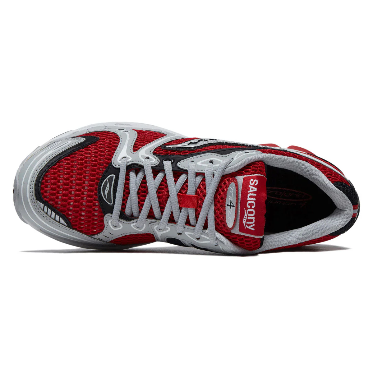 Saucony Progrid Triumph 4 Shoes - Red/Grey - Image 3
