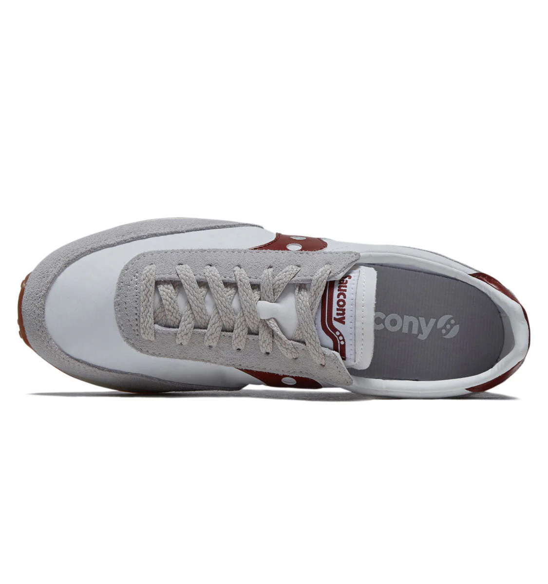 Saucony Trainer 80 Shoes - White/Maroon - Image 3