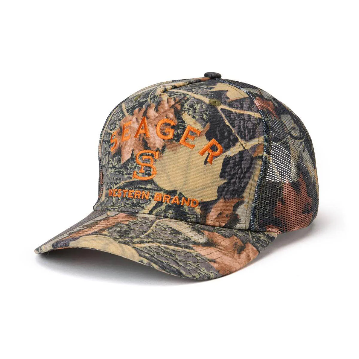 Seager Branded Trucker Snapback Hat - SJC Camo