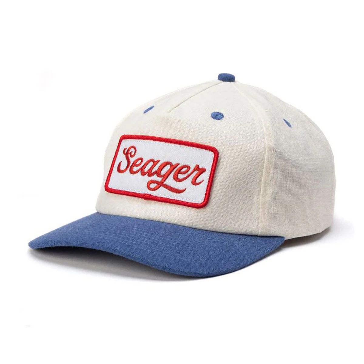 Seager Uncle Bill Snapback Hat - Cream/Blue