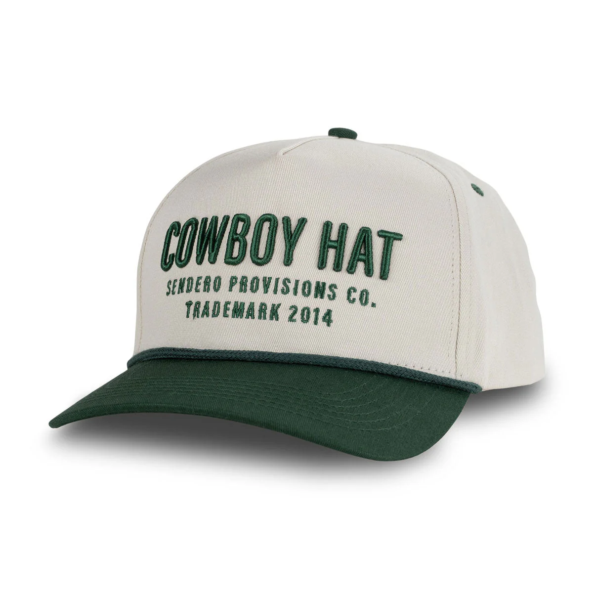 Sendero Cowboy Hat - Cream/Green