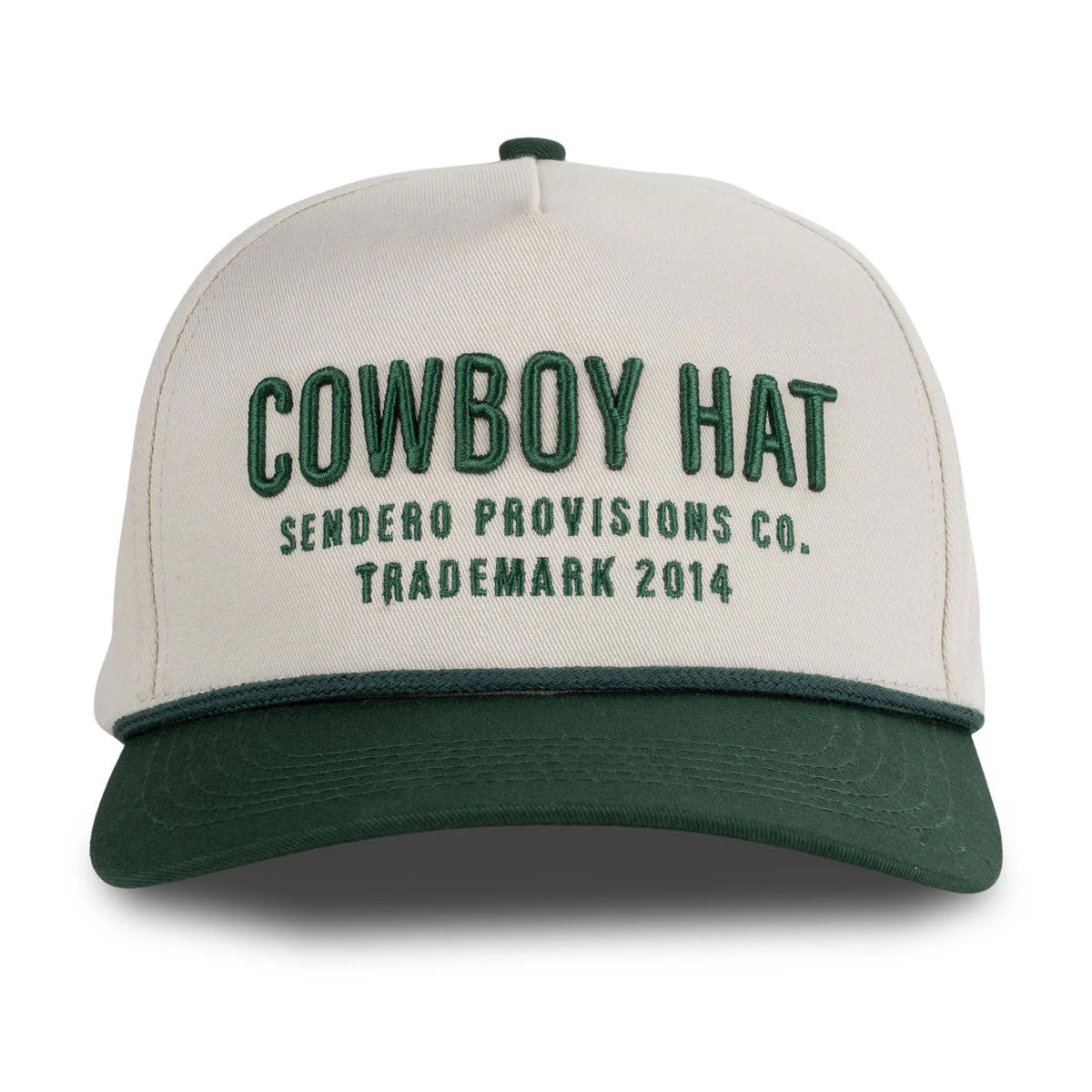 Sendero Cowboy Hat - Cream/Green - Image 3