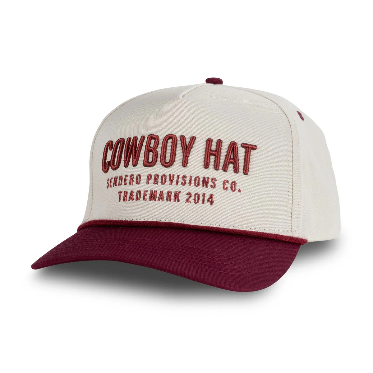 Sendero Cowboy Hat - Cream/Maroon