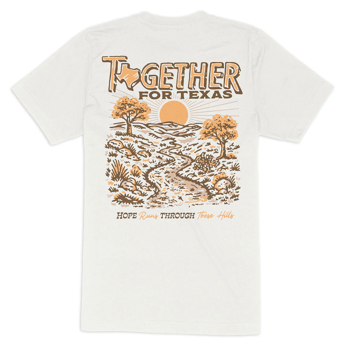 Sendero Together For Texas T-Shirt - Vintage White