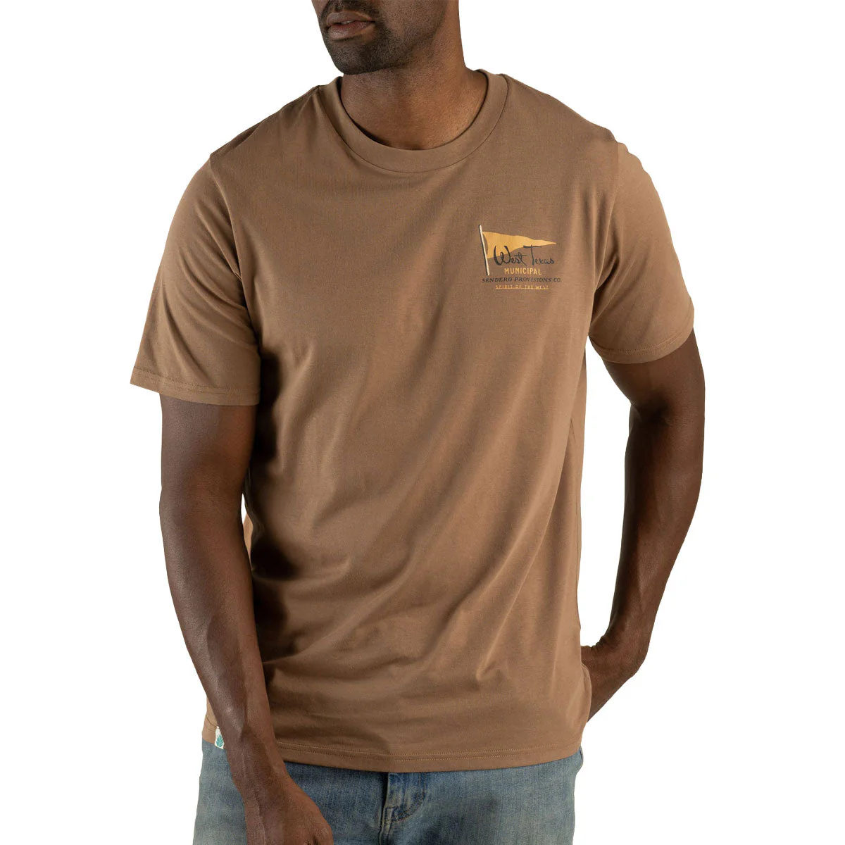 Sendero West Texas Municipal T-Shirt - Light Brown - Image 3