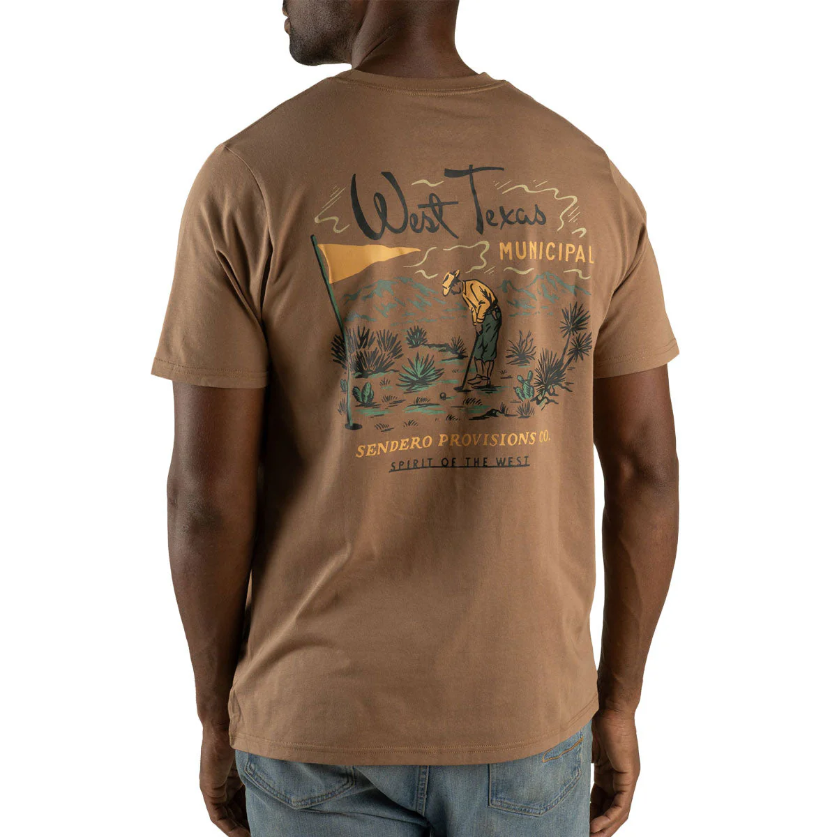 Sendero West Texas Municipal T-Shirt - Light Brown - Image 4