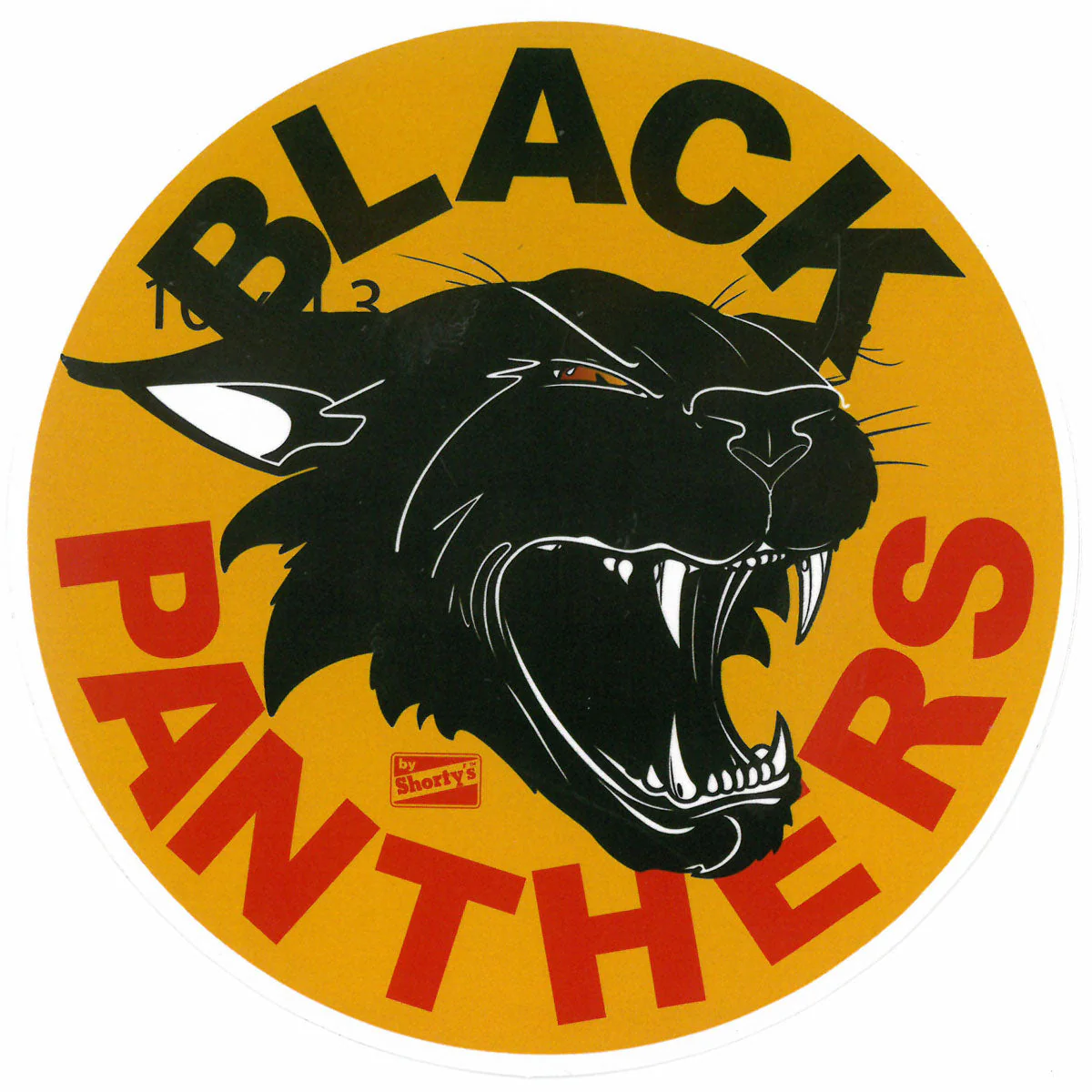 Shorty's Black Panthers Circle Sticker - 4"