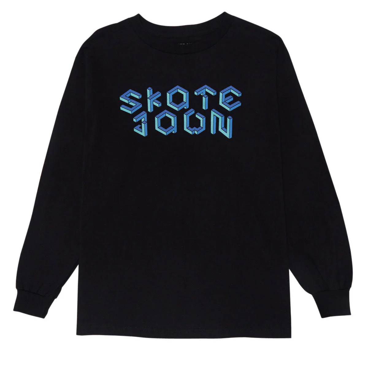Skate Jawn Isometric Long Sleeve T-Shirt - Black