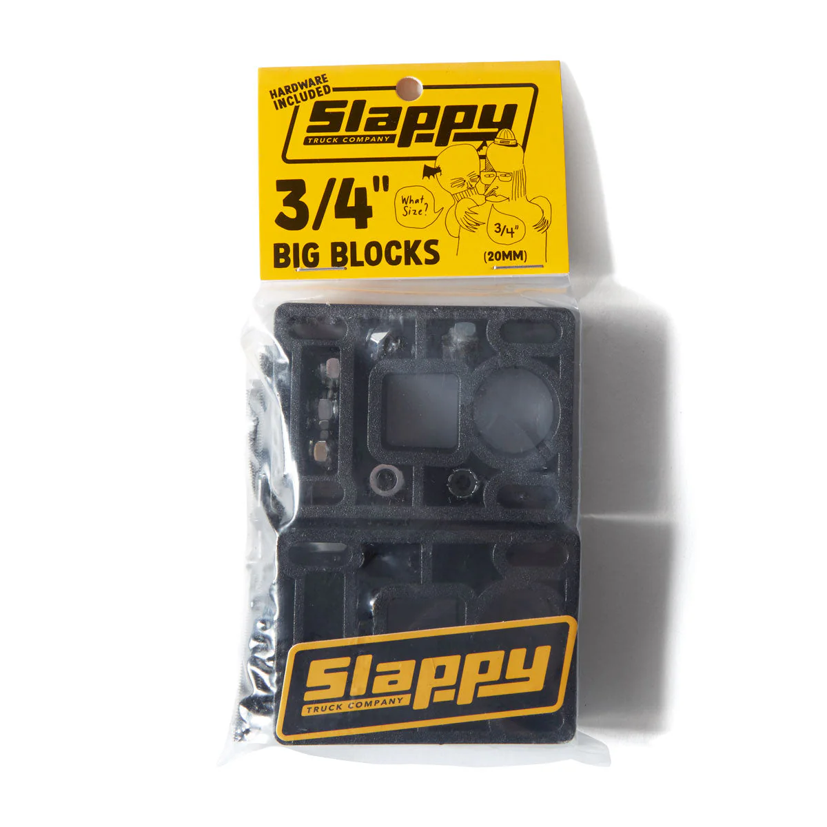 Slappy Big Blocks Risers With Hardware - Black - 3/4"