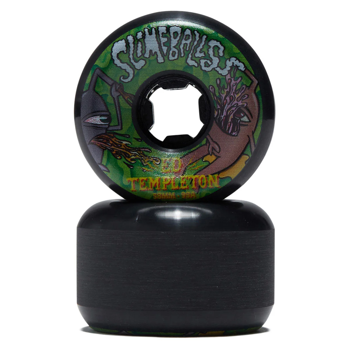 Slime Balls Ed Templeton Vomits 99a Skateboard Wheels - Black - 58mm - Image 2