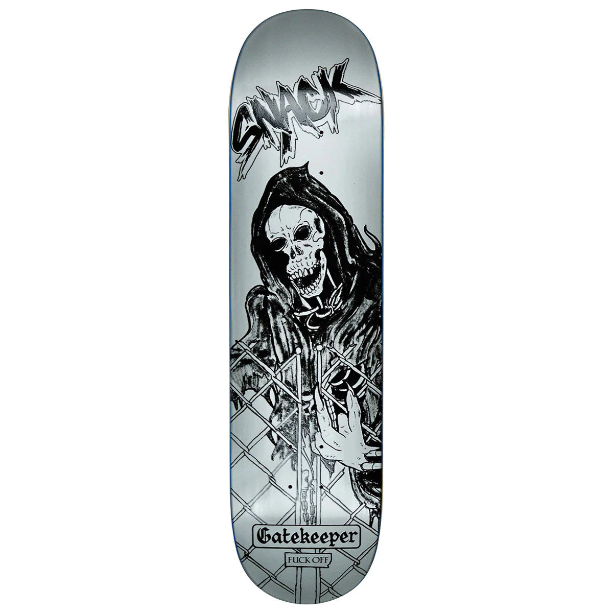 Snack Gatekeeper Skateboard Deck - Silver - 8.10"