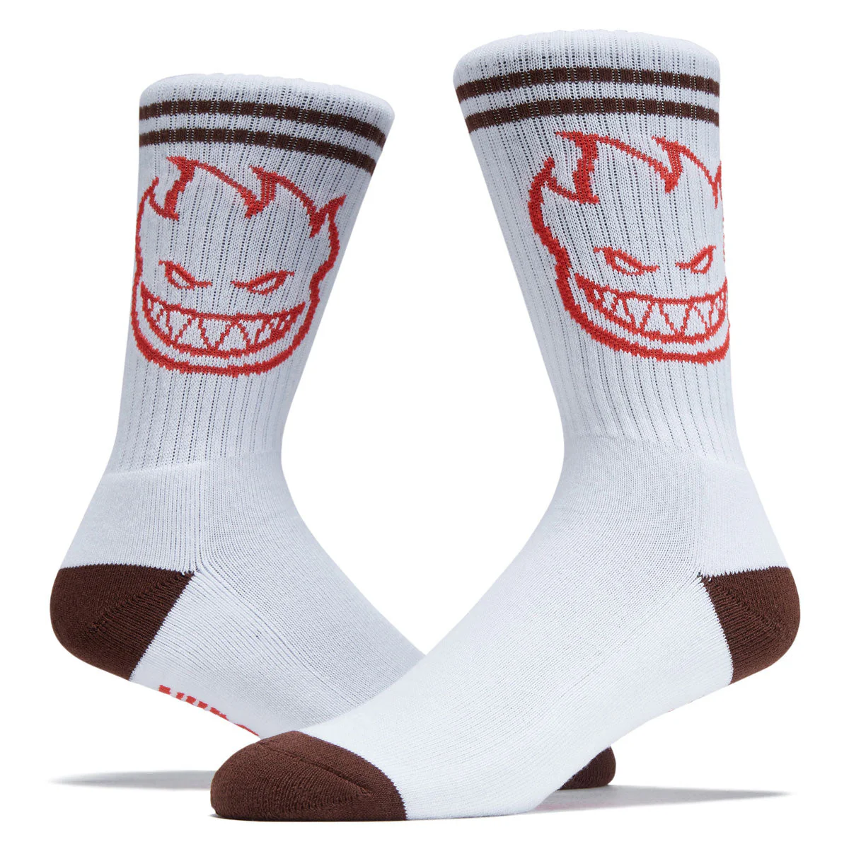Spitfire Bighead Socks - White/Burgundy/Red - Image 2