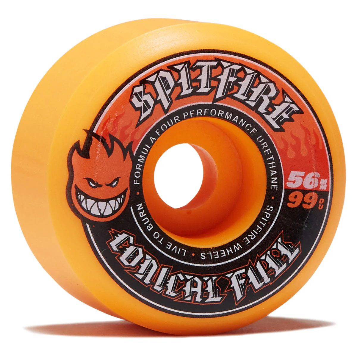 Spitfire F4 99 Team Color Pack Conical Full Skateboard Wheels - Orange - 56mm