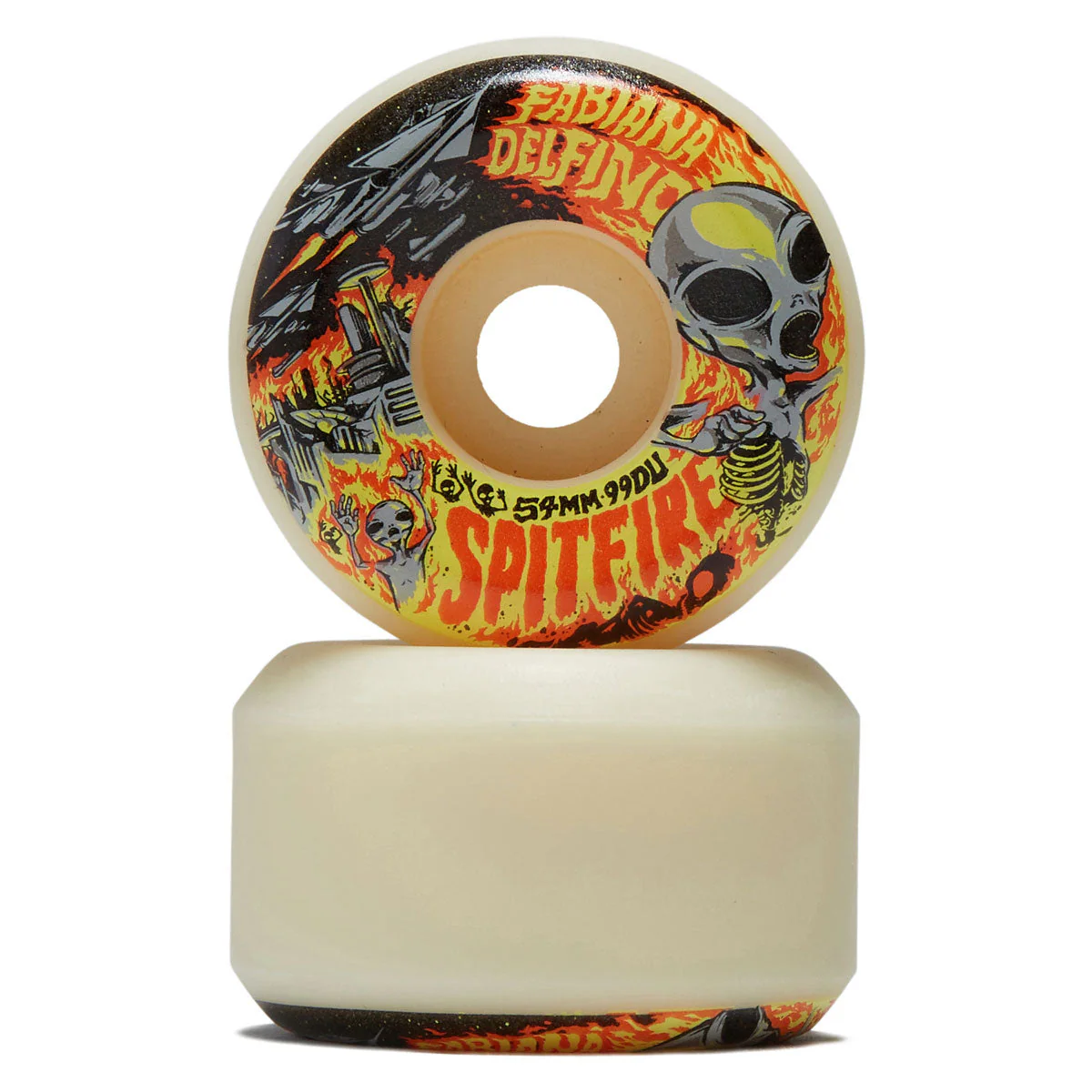 Spitfire Fabiana Invasion F4 99d Conical Full Skateboard Wheels - Natural - 54mm - Image 2