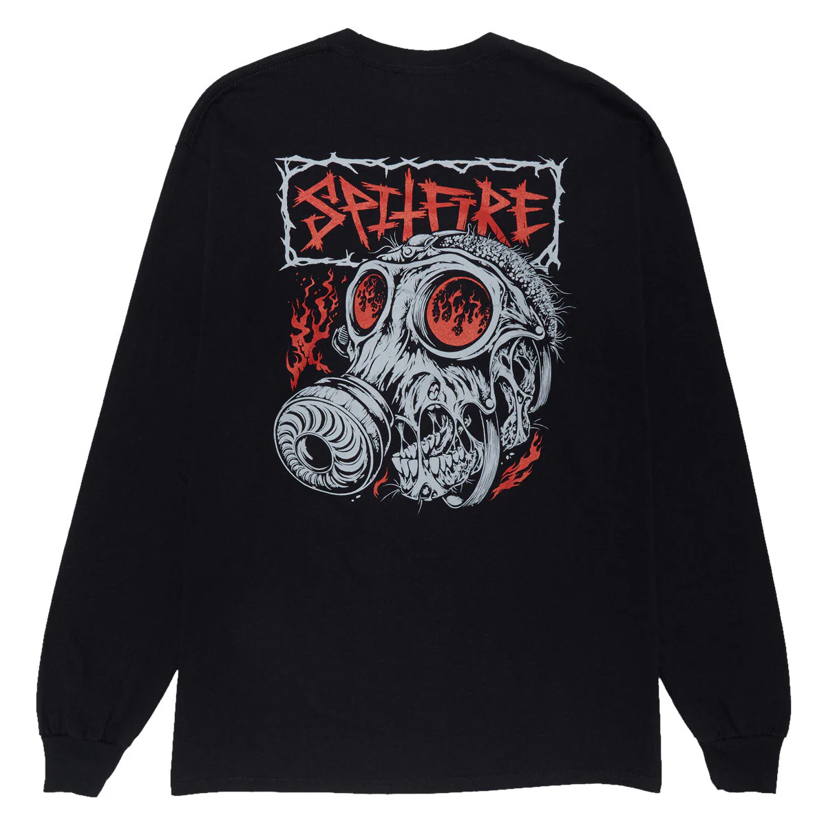 Spitfire Gas Mask Long Sleeve T-Shirt - Black/Multi Color