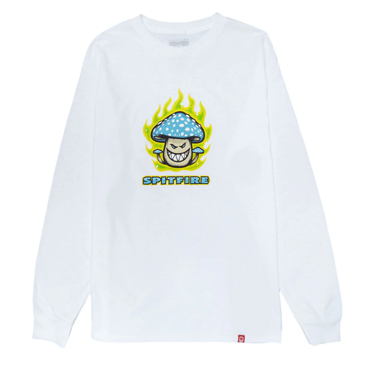 Spitfire Mushroom Bighead Long Sleeve T-Shirt - White/Multi Color