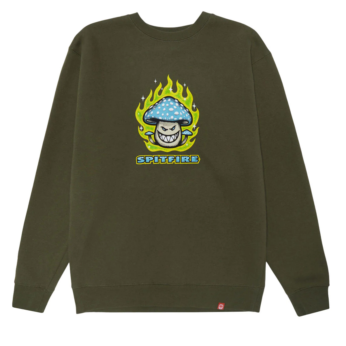Spitfire Mushroom Bighead Sweatshirt - Army/Multi Color