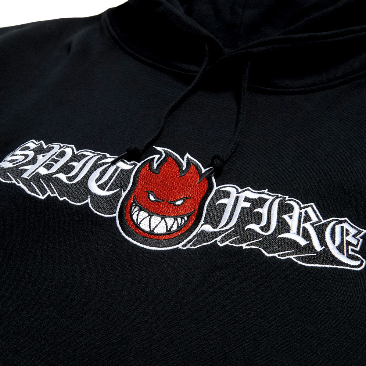 Spitfire Old E Drop Bighead Emb Hoodie - Black - Image 2