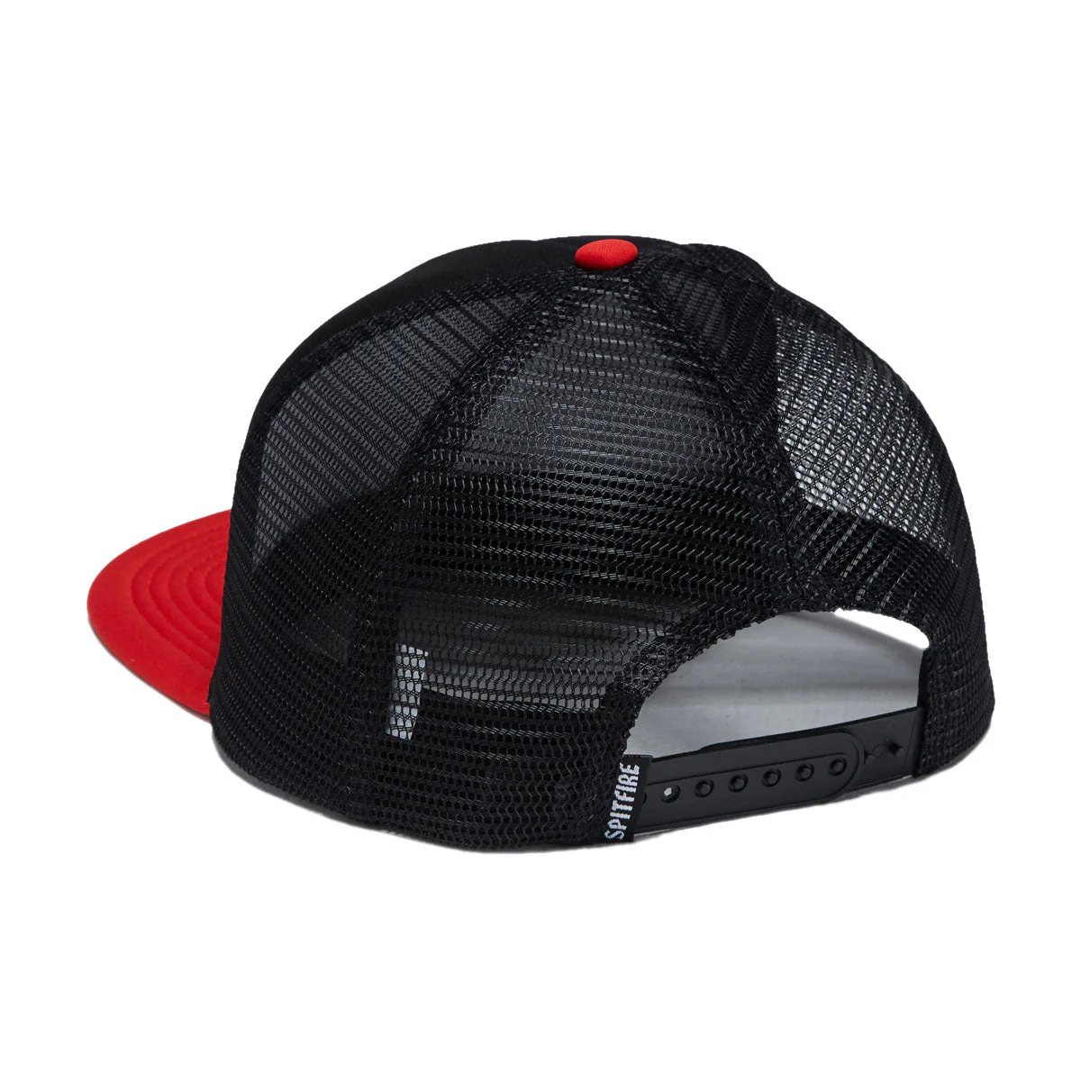 Spitfire Old E Drop Bighead Snapback Hat - Black/Red - Image 2