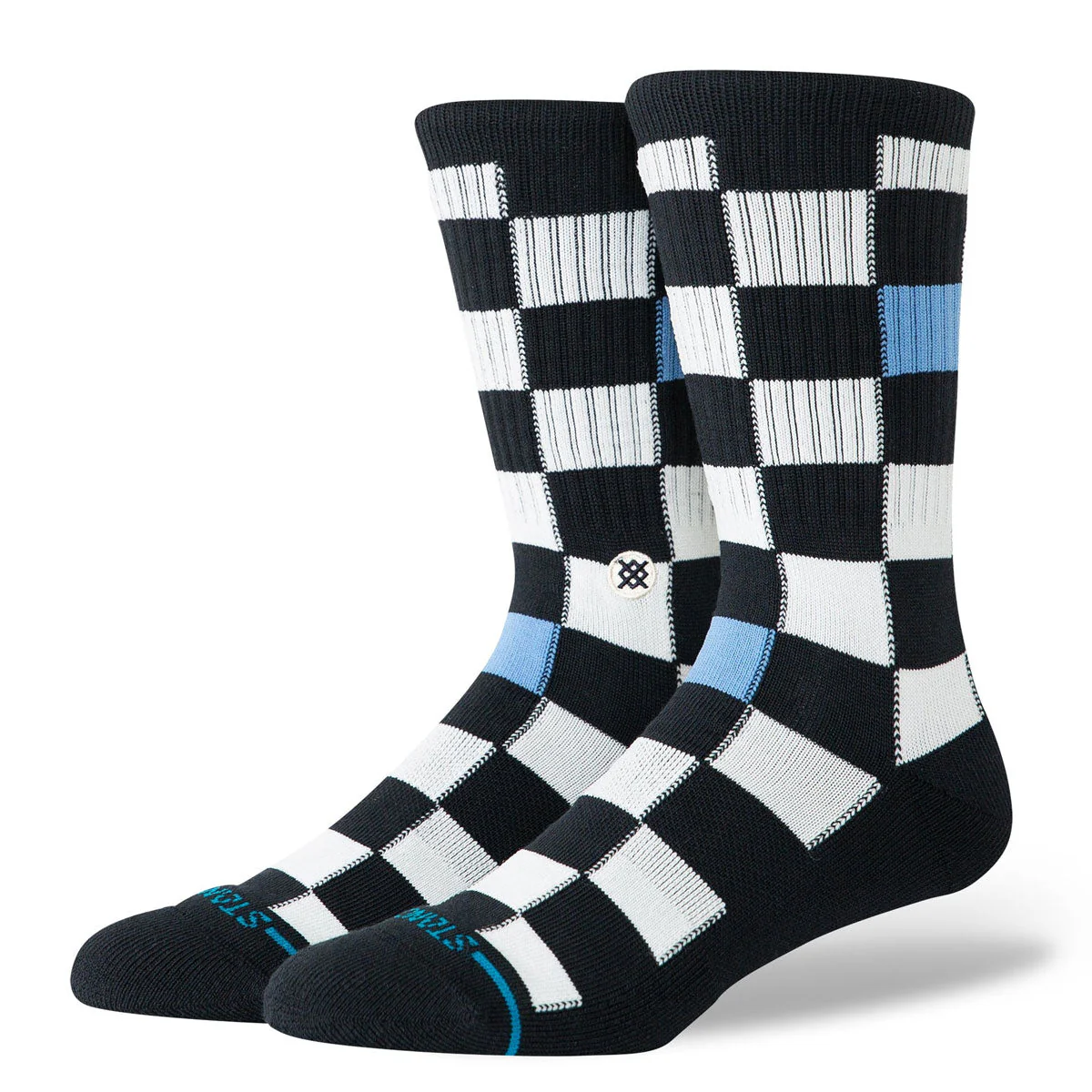 Stance Chef Check Crew Socks - Black