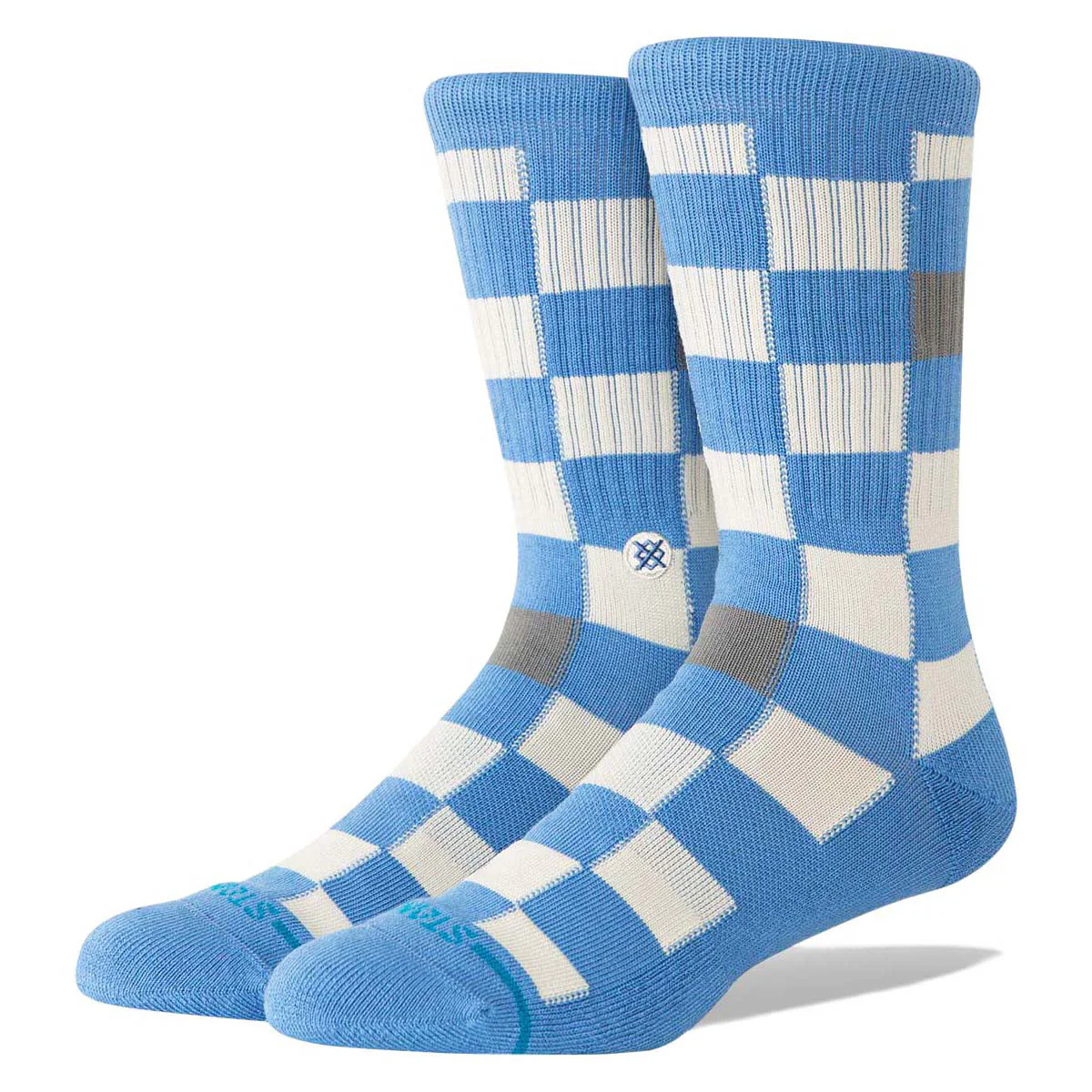 Stance Chef Check Crew Socks - Capri Blue