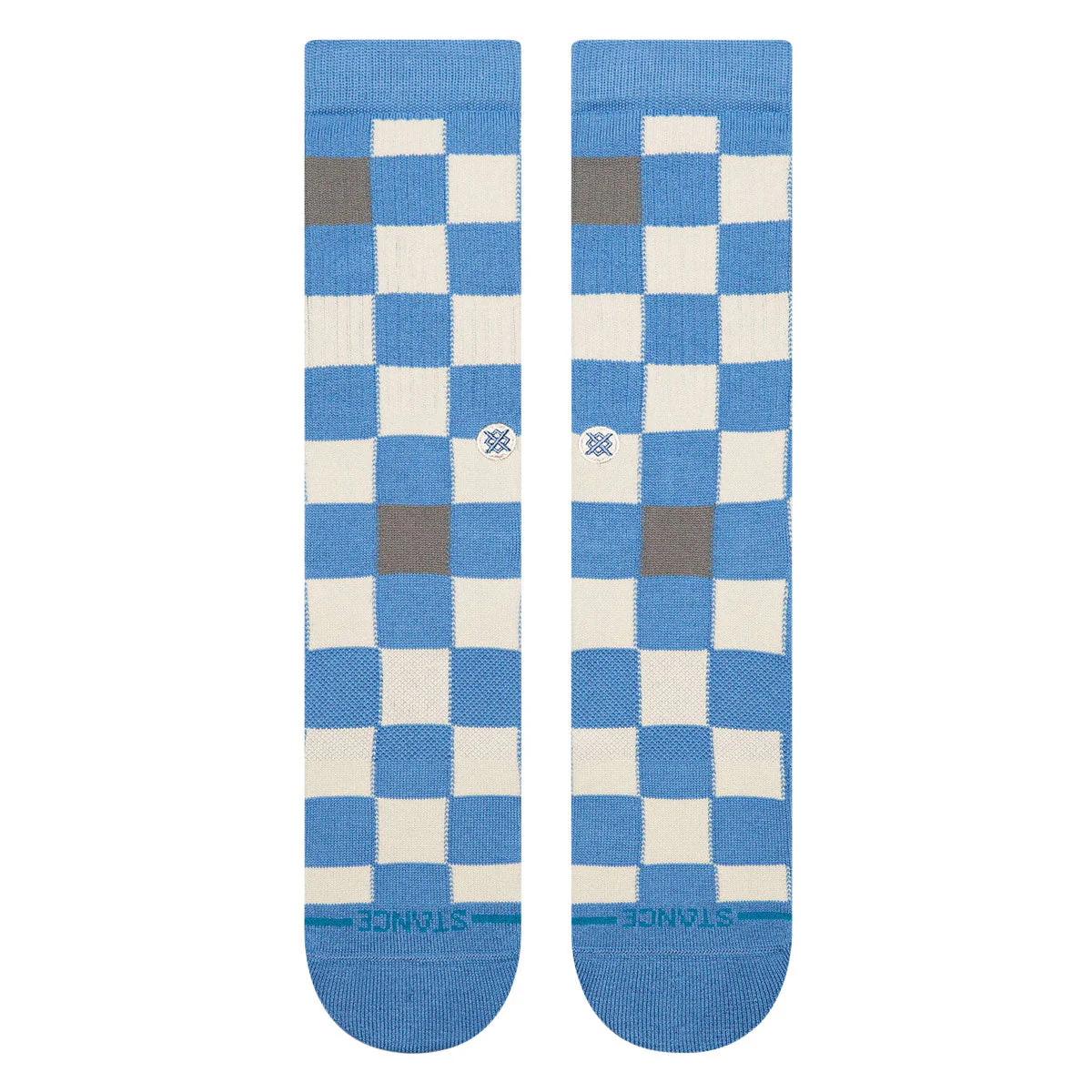 Stance Chef Check Crew Socks - Capri Blue - Image 2