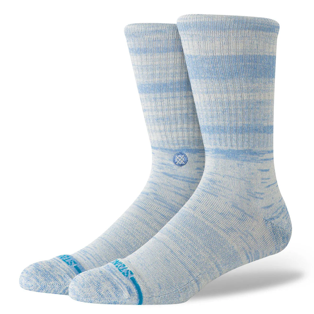 Stance Marled Crew Socks - Grey Blue