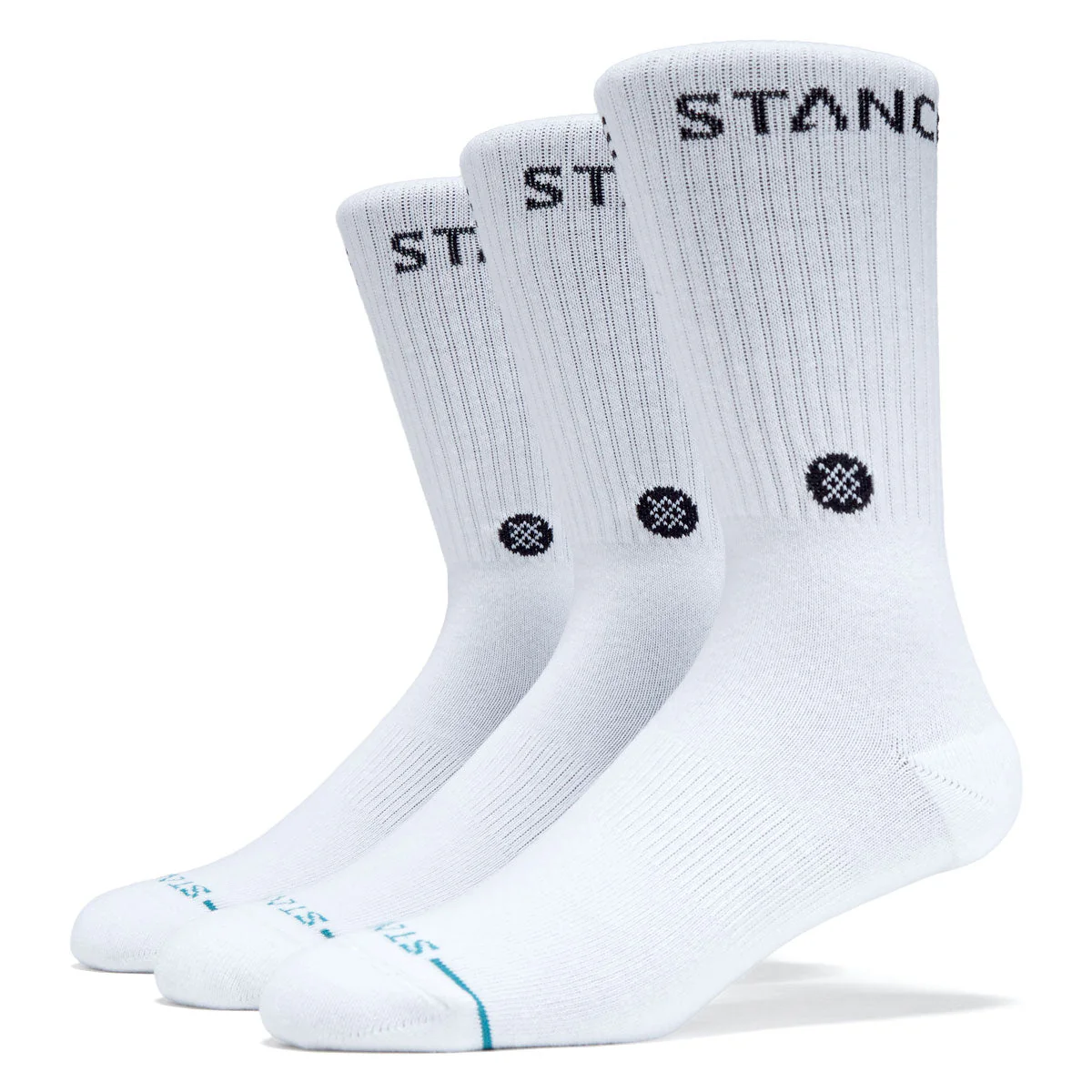 Stance Origin Crew 3 Pack Of Socks - White
