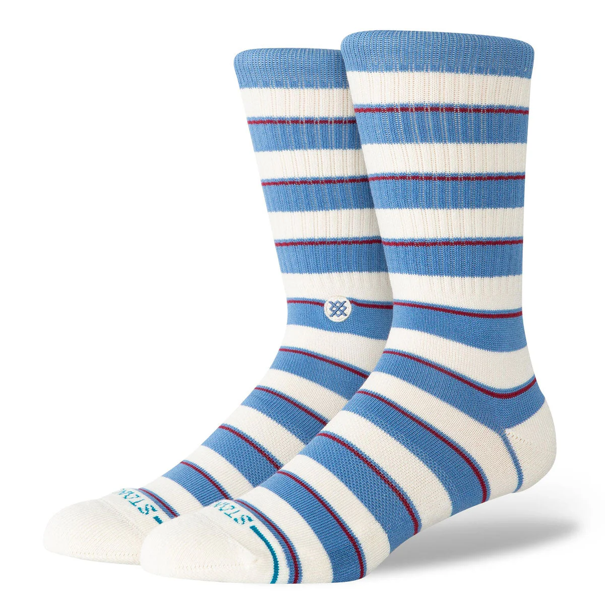 Stance Striped It Crew Socks - Capriblue