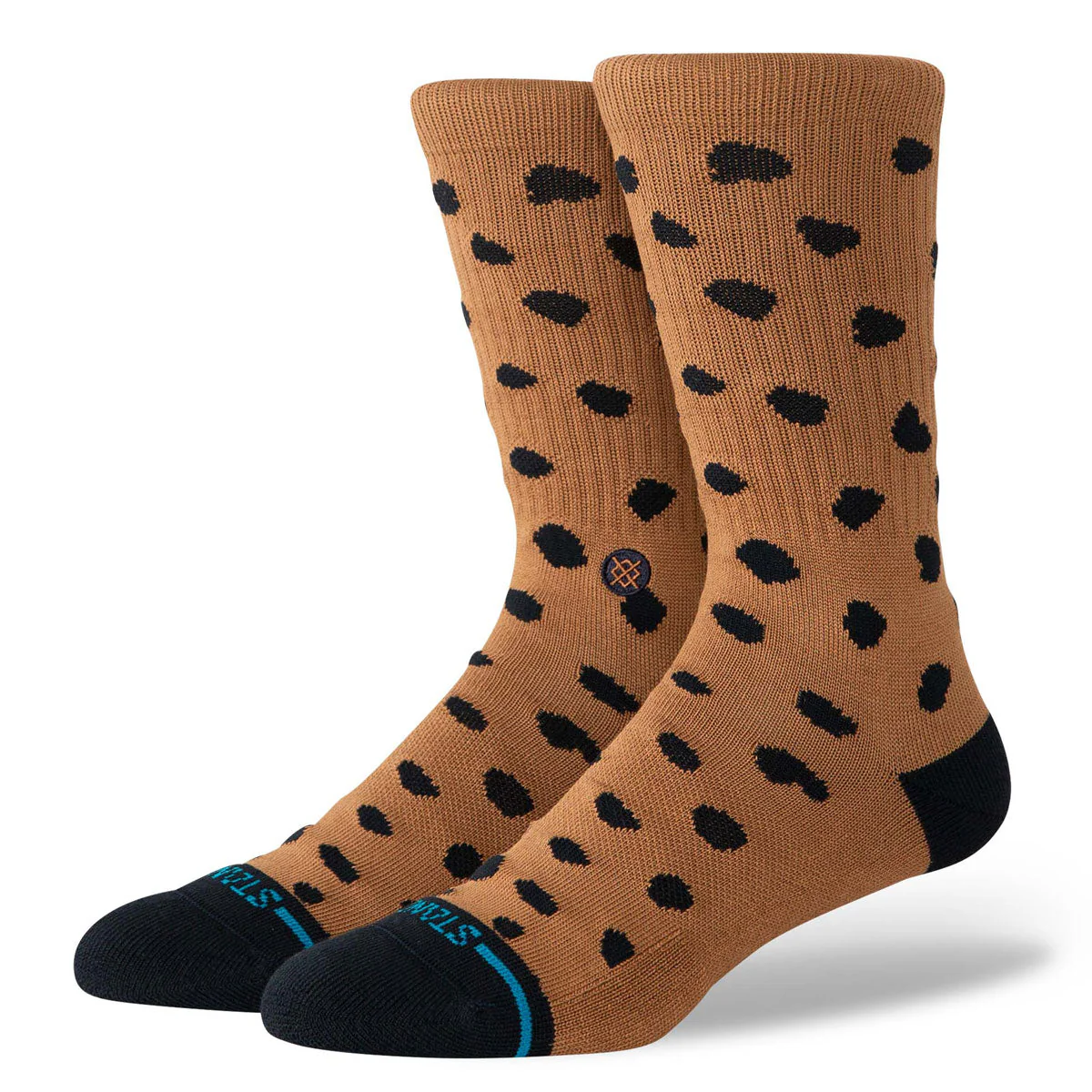 Stance Womens Leopard Crew Socks - Brown