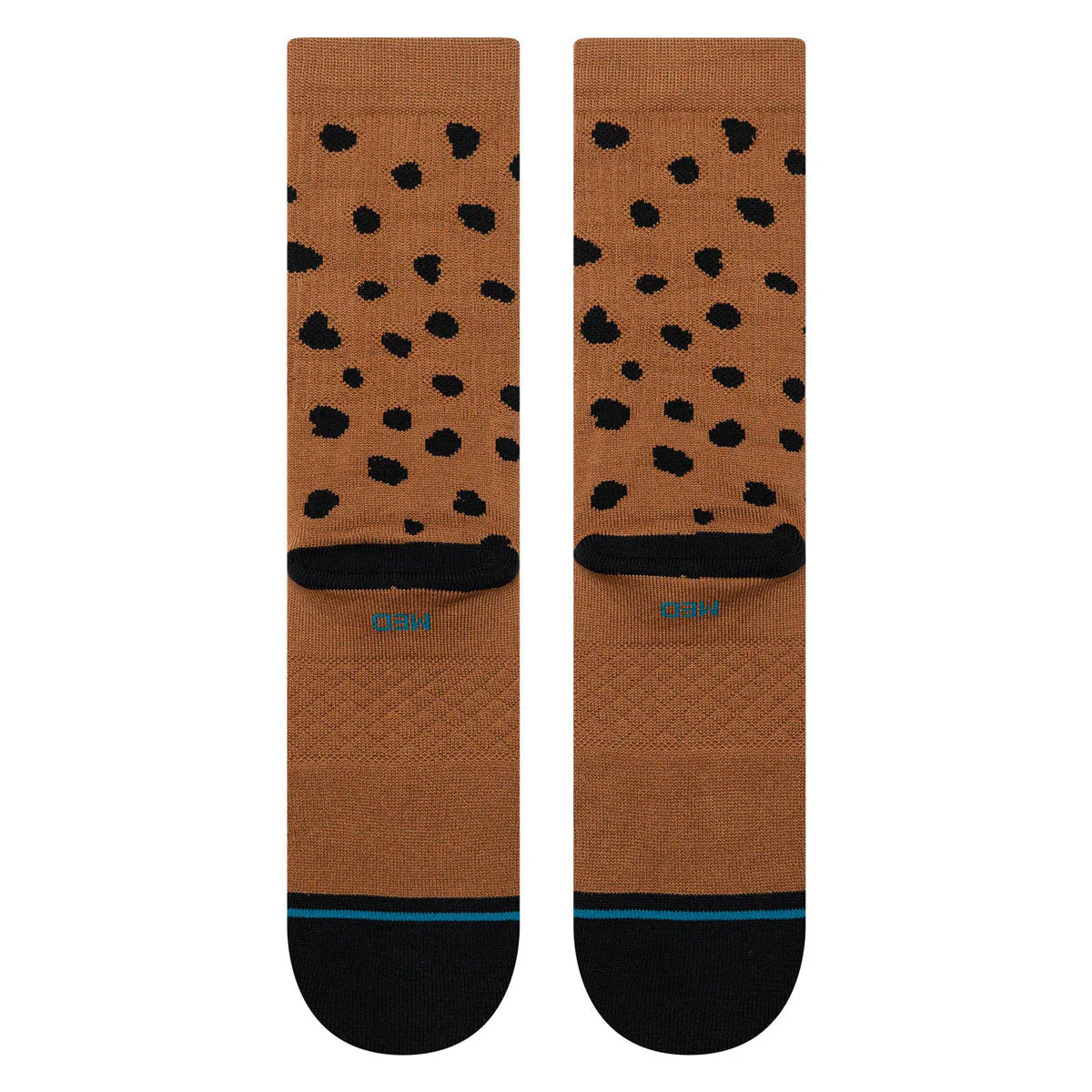 Stance Womens Leopard Crew Socks - Brown - Image 3