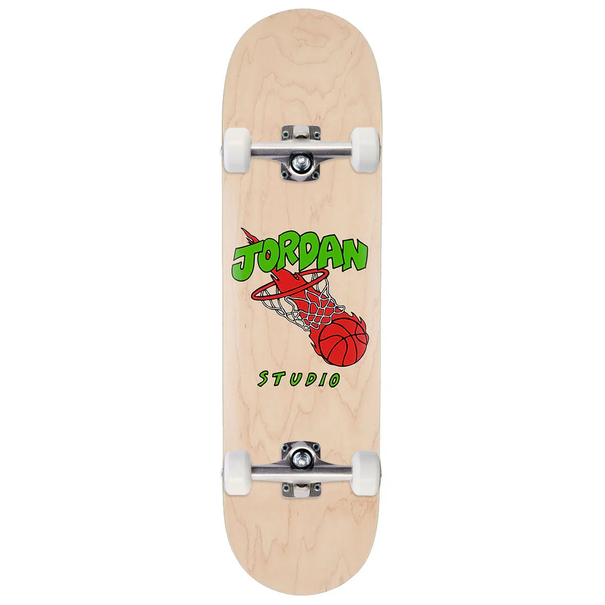 Studio Queijo Hoops On Fire Skateboard Complete - Wood - 8.50"