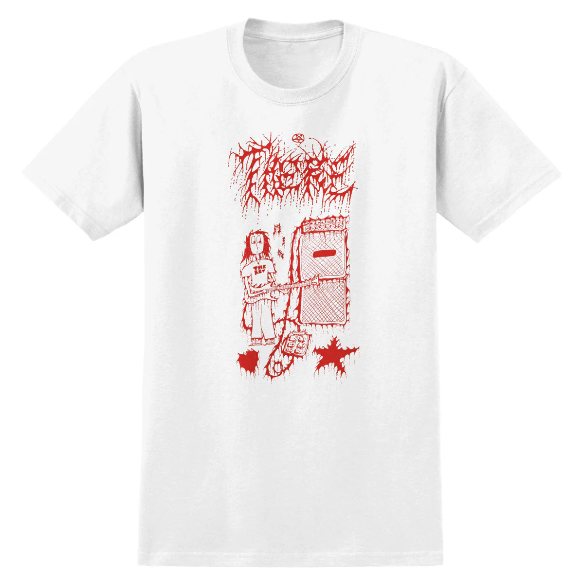 There Loud Stacked T-Shirt - White/Red