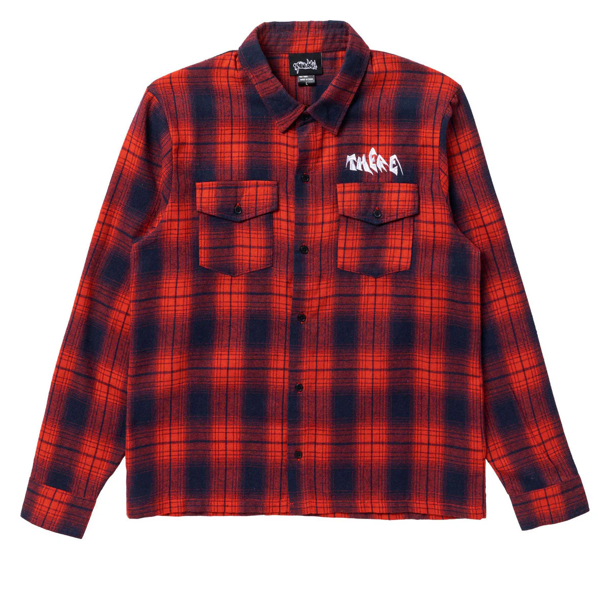 There Sally Long Sleeve Flannel Shirt - Red Plaid