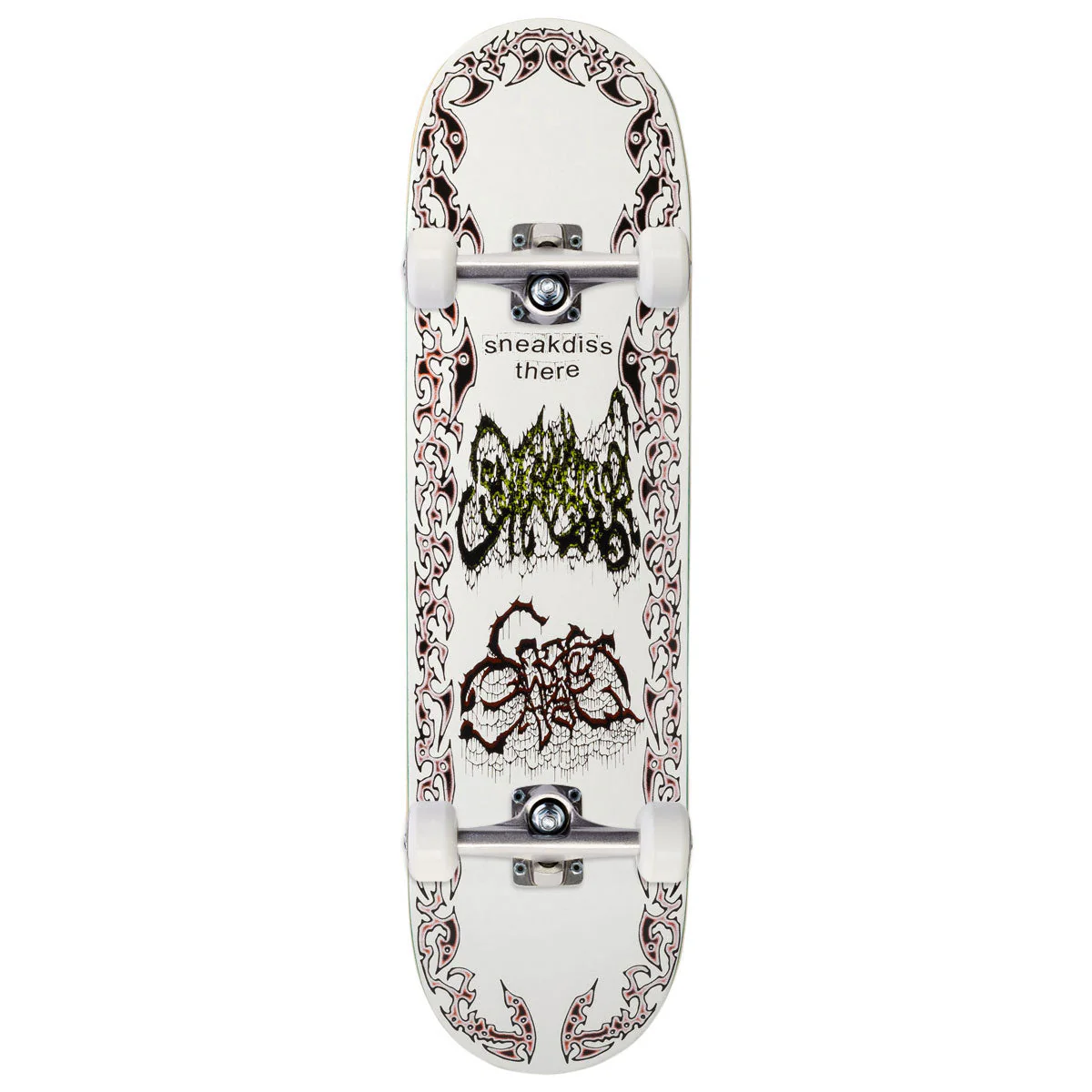 There Team Sneakdiss Battle Ship Skateboard Complete - White - 8.50"