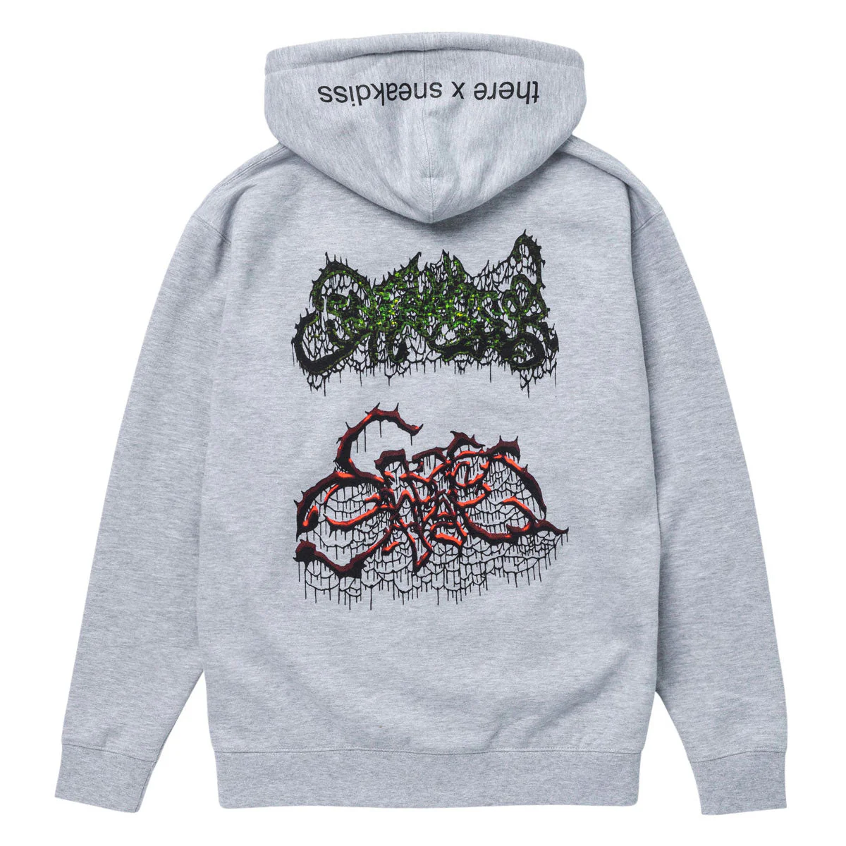There x Sneakdiss Zip Hoodie - Grey Heather/Multi Color - Image 2