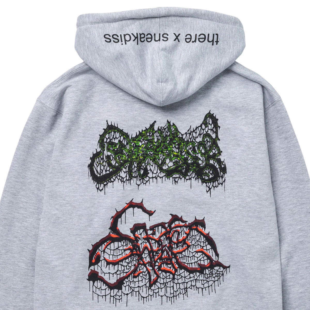 There x Sneakdiss Zip Hoodie - Grey Heather/Multi Color - Image 3