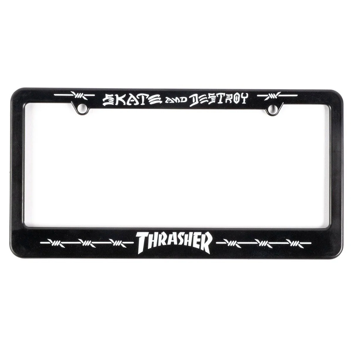 Thrasher Barbed Wire License Plate Cover - Black