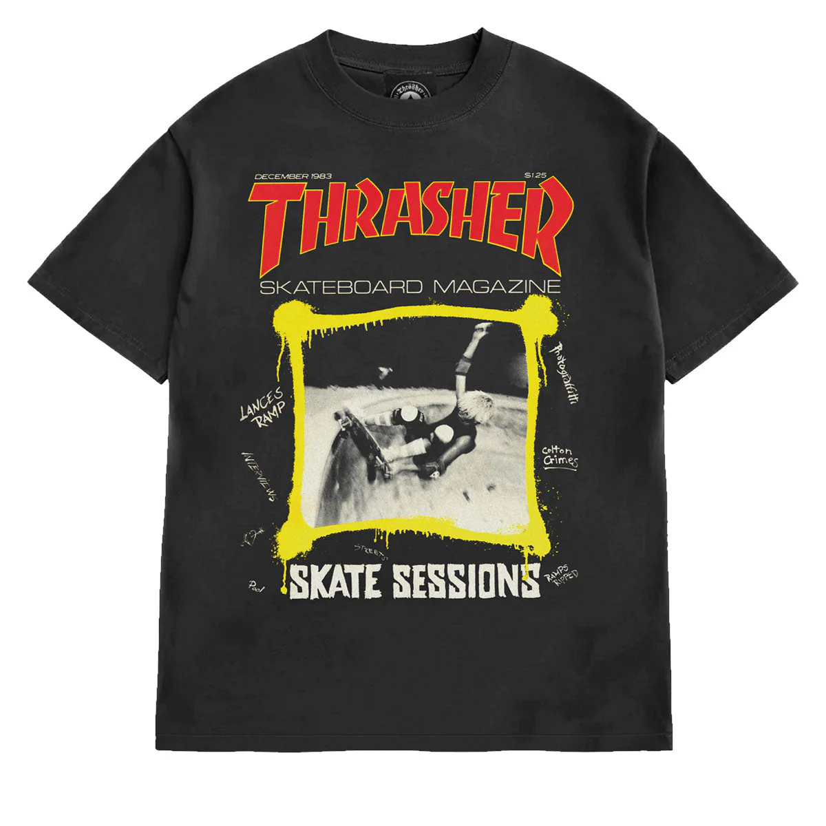 Thrasher December 1983 Vintage T-Shirt - Black