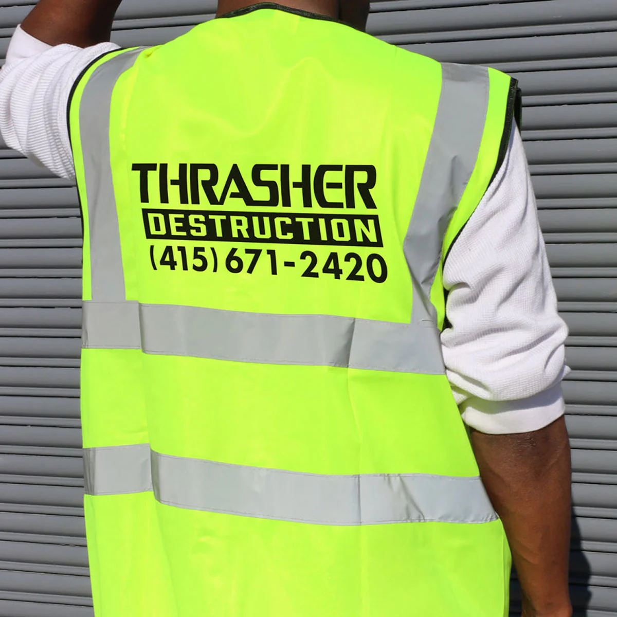 Thrasher Destruction Safety Vest - Safety Green - Image 4