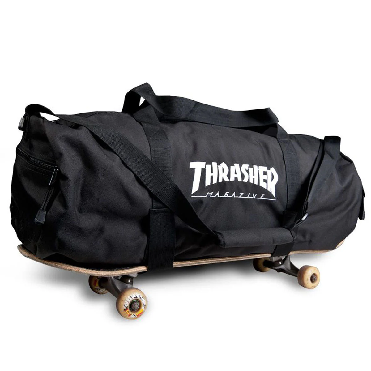 Thrasher Logo Skate Duffle Bag - Black - Image 3