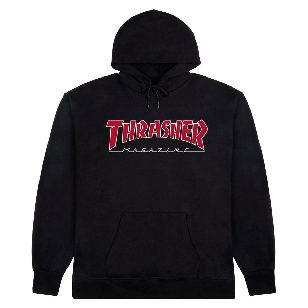 Thrasher Outlined Hoodie - Black/Red