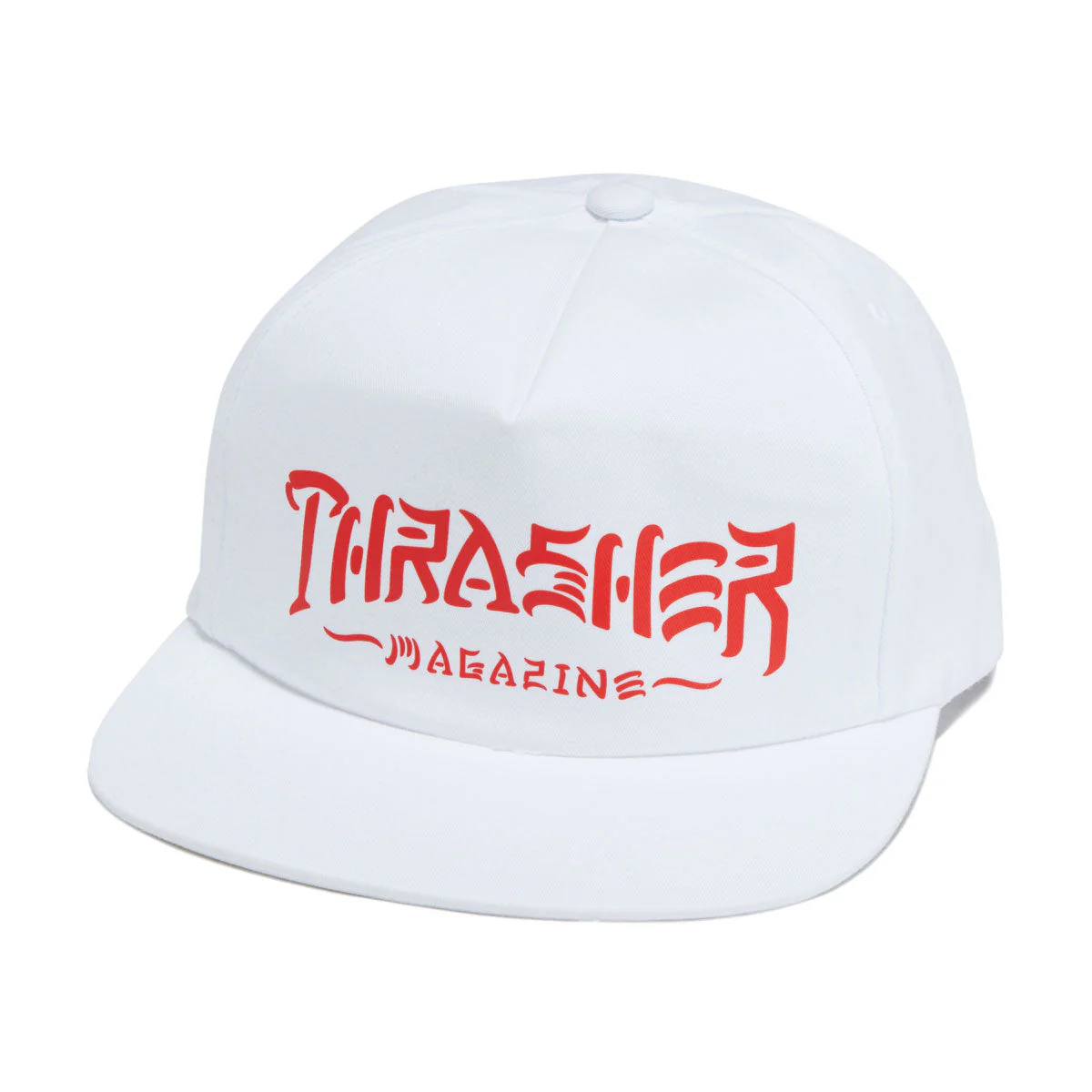 Thrasher Thrash & Destroy Snapback Hat - White