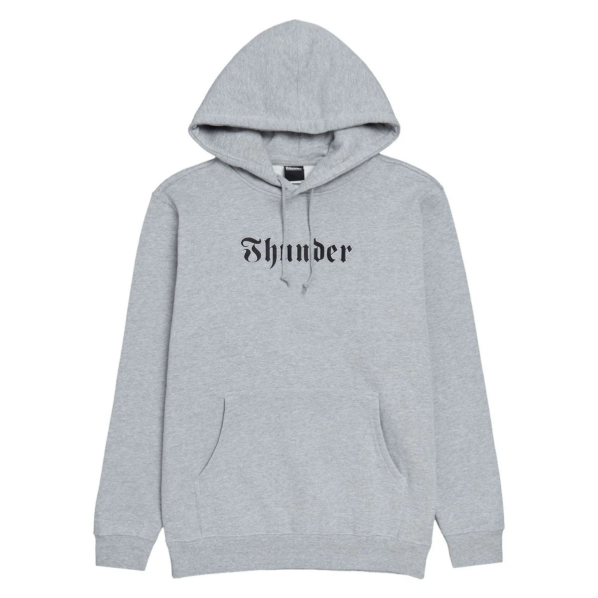 Thunder Script Hoodie - Heather Grey/Black Embroidery